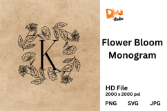 Flower Bloom Monogram Product Image 1