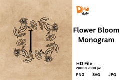 Flower Bloom Monogram Product Image 1