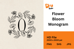 Flower Bloom Monogram Product Image 1