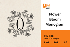 Flower Bloom Monogram Product Image 1