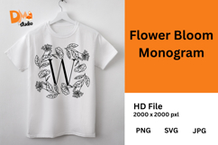 Flower Bloom Monogram Product Image 1
