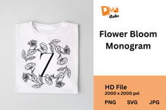 Flower Bloom Monogram Product Image 1