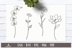Flower Bloom SVG Line art designs