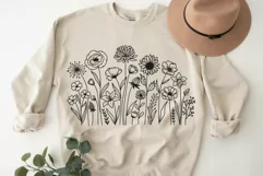 Flowers Svg, Flower Meadow Svg, Wildflower Blooms Svg. Product Image 2