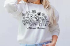 Flowers Svg, Flower Meadow Svg, Wildflower Blooms Svg. Product Image 4