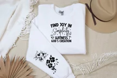 Find Joy in Simplicity Sleeve SVG, God SVG Design, Faith SVG Product Image 3