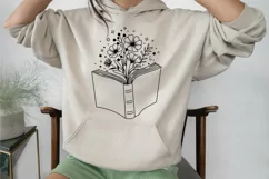 Book With Floral Svg, Reading Book Svg, Book Svg, Book Lover Product Image 3