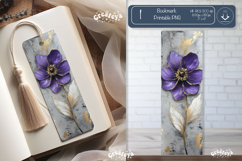 Vintage Floral Bookmark Acrylic Bookmark Flower Printable Product Image 1