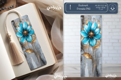 Vintage Floral Bookmark Acrylic Bookmark Flower Printable Product Image 1