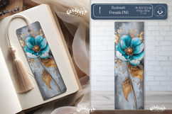 Vintage Floral Bookmark Acrylic Bookmark Flower Printable Product Image 1