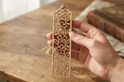 Flower Bookmark SVG, Laser Cut Design Product Image 2
