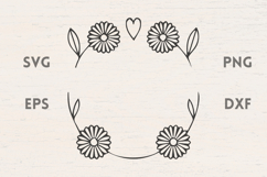 Flower and hearts frame SVG Product Image 1