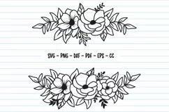 Flower Svg, Floral Wedding svg, Flower border svg Product Image 1