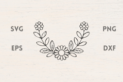 Floral laurel border SVG Product Image 1
