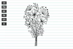 Flower Svg, Floral Bouquet Svg, Flower Ornament Svg. Product Image 1