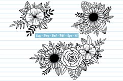 Flower Svg Bundle, flower Bouquet Svg, Floral Bunch Svg. Product Image 1