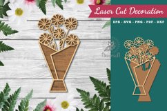 Flower Bouquet Laser Cut Decoration Product Image 1