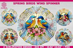 Spring Birds Wind Spinner Sublimation Template Product Image 1