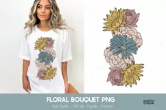 Flower Bouquet Sublimation Png Boho Floral Png for Shirts  