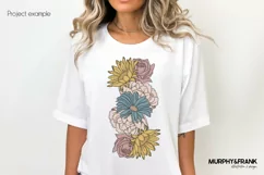 Flower Bouquet Sublimation Png Boho Floral Png for Shirts  