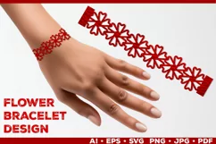 Leather jewelry floral detail, Crafting leather bracelets Product Image 1