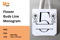 Flower Buds Line Monogram Product Image 1