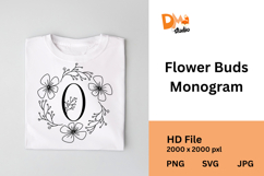 Flower Buds Monogram Product Image 1