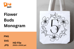 Flower Buds Monogram Product Image 1