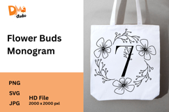 Flower Buds Monogram Product Image 1