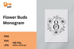 Flower Buds Monogram Product Image 1