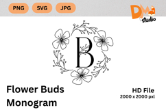 Flower Buds Monogram Product Image 1