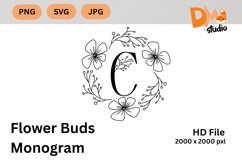 Flower Buds Monogram Product Image 1