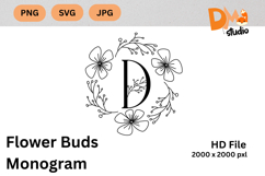 Flower Buds Monogram Product Image 1