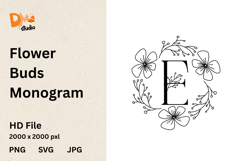 Flower Buds Monogram Product Image 1