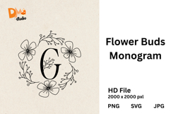 Flower Buds Monogram Product Image 1