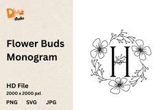 Flower Buds Monogram Product Image 1