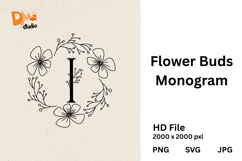 Flower Buds Monogram Product Image 1