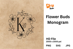 Flower Buds Monogram Product Image 1