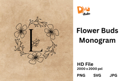Flower Buds Monogram Product Image 1