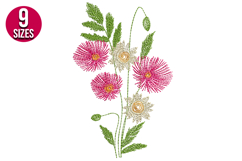 Flower Bunch Machine Embroidery Design | Floral Pattern Product Image 1