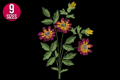 Floral Bunch Machine Embroidery Design | Floral Pattern Product Image 2