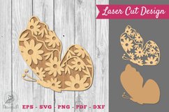 Flower Butterfly Laser Cut Decoration SVG 4 Product Image 1