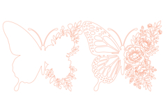 Flower Butterfly Laser Cut SVG Design Product Image 3