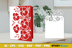 Flowers Card Cover Paper Cut Product Image 1