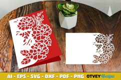 Flowers Card Cover Paper Cut Product Image 2