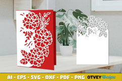 Flowers Card Cover Paper Cut Product Image 1