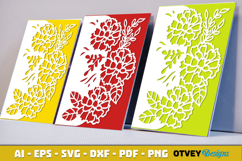 Flowers Card Cover Paper Cut Product Image 3