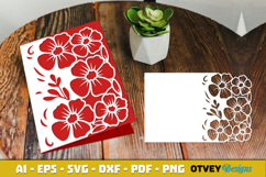Flowers Card Cover Paper Cut Product Image 4
