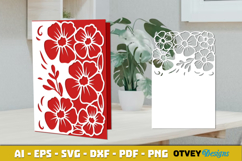 Flowers Card Cover Paper Cut Product Image 2