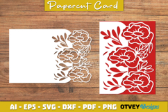 Flowers Card Cover Paper Cut Product Image 4